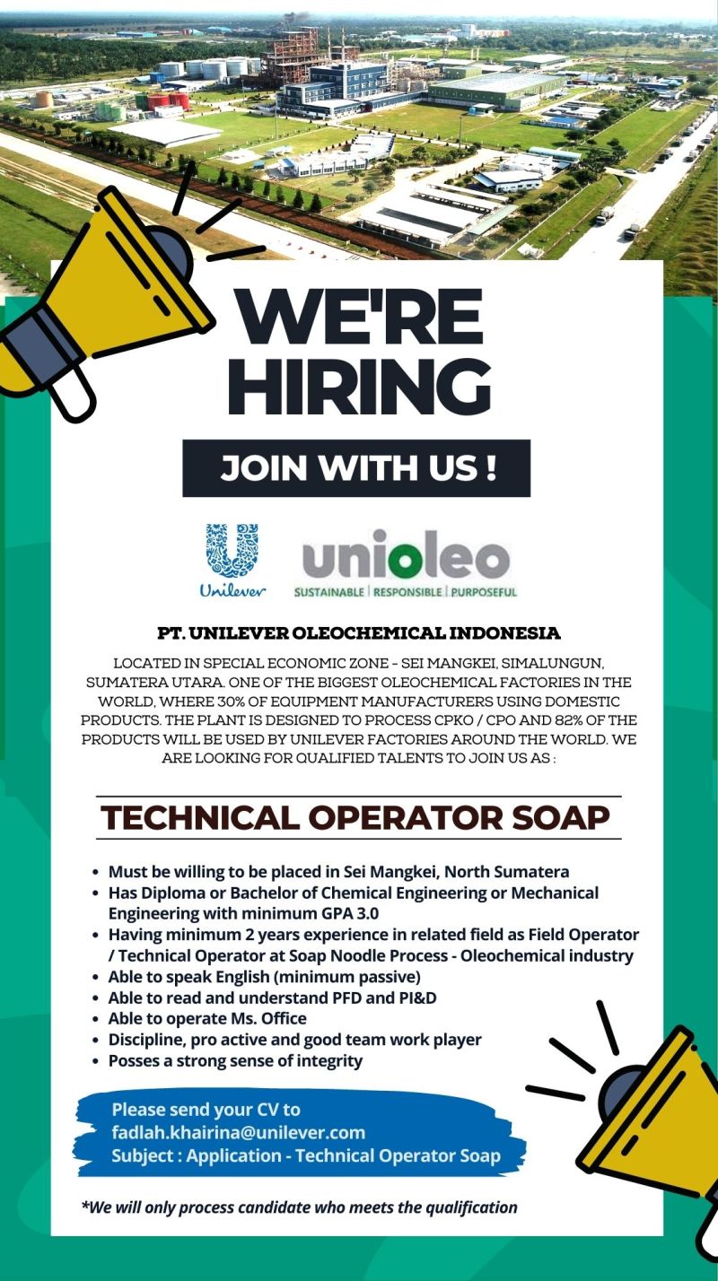 Pt Unilever Oleochemical Indonesia Departemen Teknik Mesin Sekolah