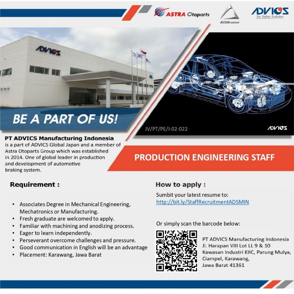 PT. ADVICS Manufacturing Indonesia - Departemen Teknik Mesin